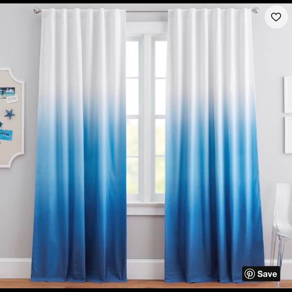 Pottery Barn - Ombré Blackout Curtain - Faded Navy